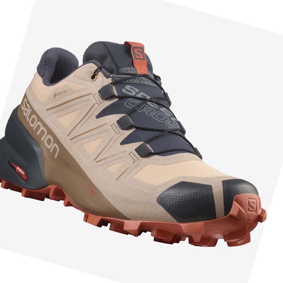 Salomon SPEEDCROSS 5 GORE-TEX Kadın Patika Koşu Ayakkabısı Kahverengi | TR 2759WNB